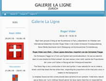 Tablet Screenshot of galerie-la-ligne.ch